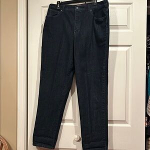 Gloria Vanderbilt sz 18 Dark Indigo Amanda Cut Jeans